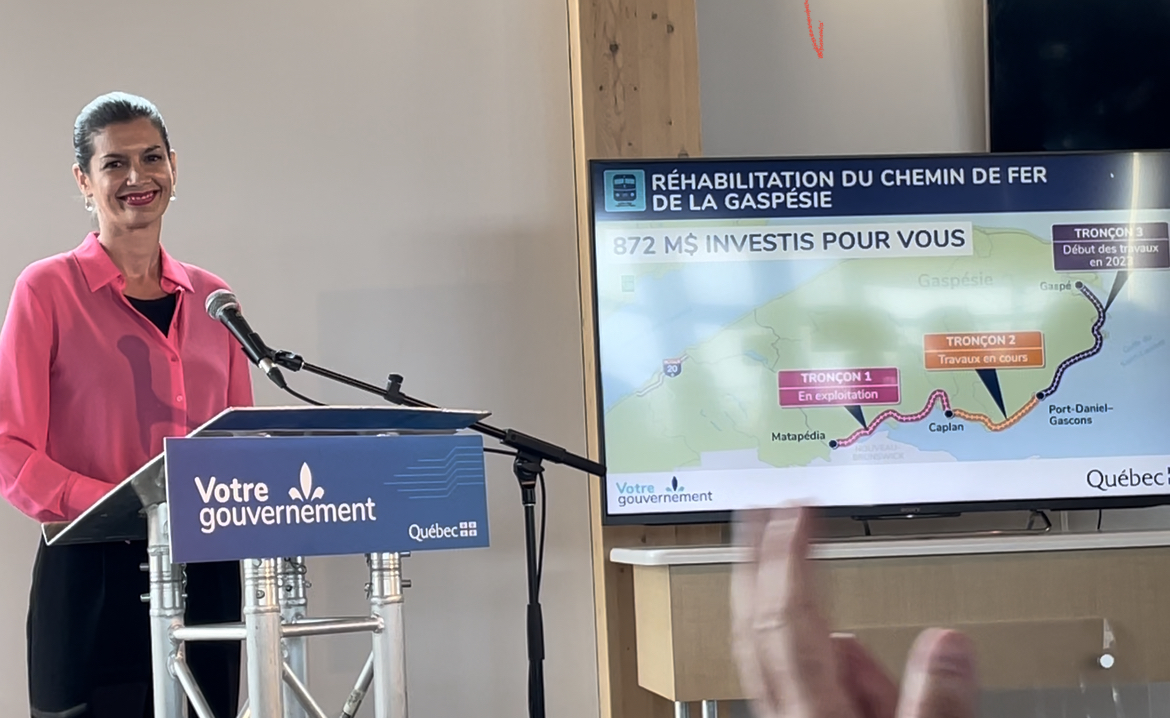 Réhabilitation complète du chemin de fer de la Gaspésie – Une annonce bien accueillie par des groupes citoyens et d’affaires